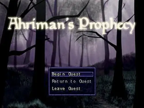 電玩遊戲《Ahriman’s Prophecy》標題畫面
