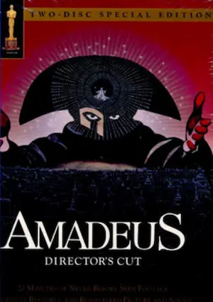 電影《阿瑪迪斯》（AMADEUS DIRECTOR'S CUT）2003年發行台版DVD封面